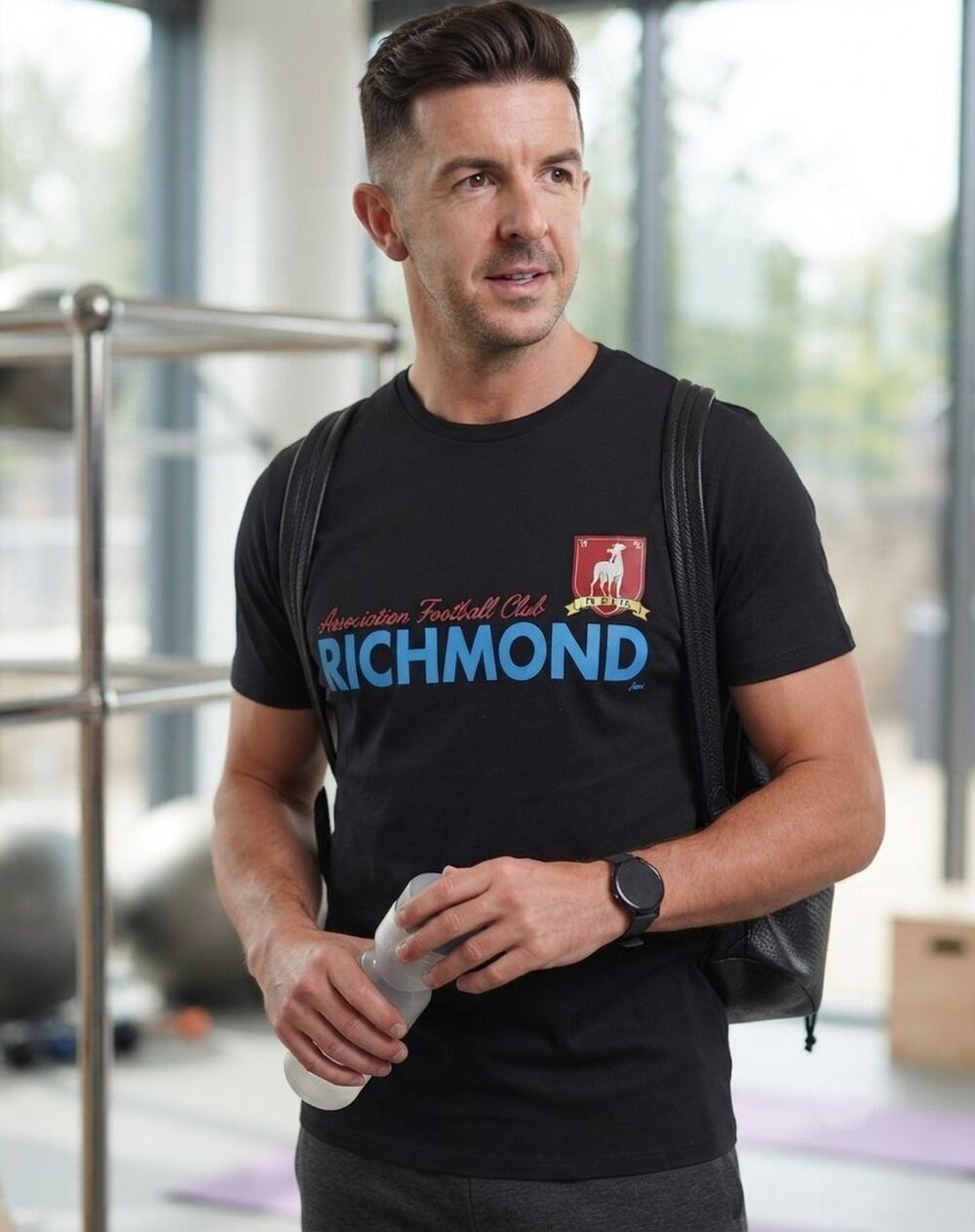 Ted Lasso AFC Richmond Soccer T-Shirt Men's Size M Black Graphic Tee Excellent